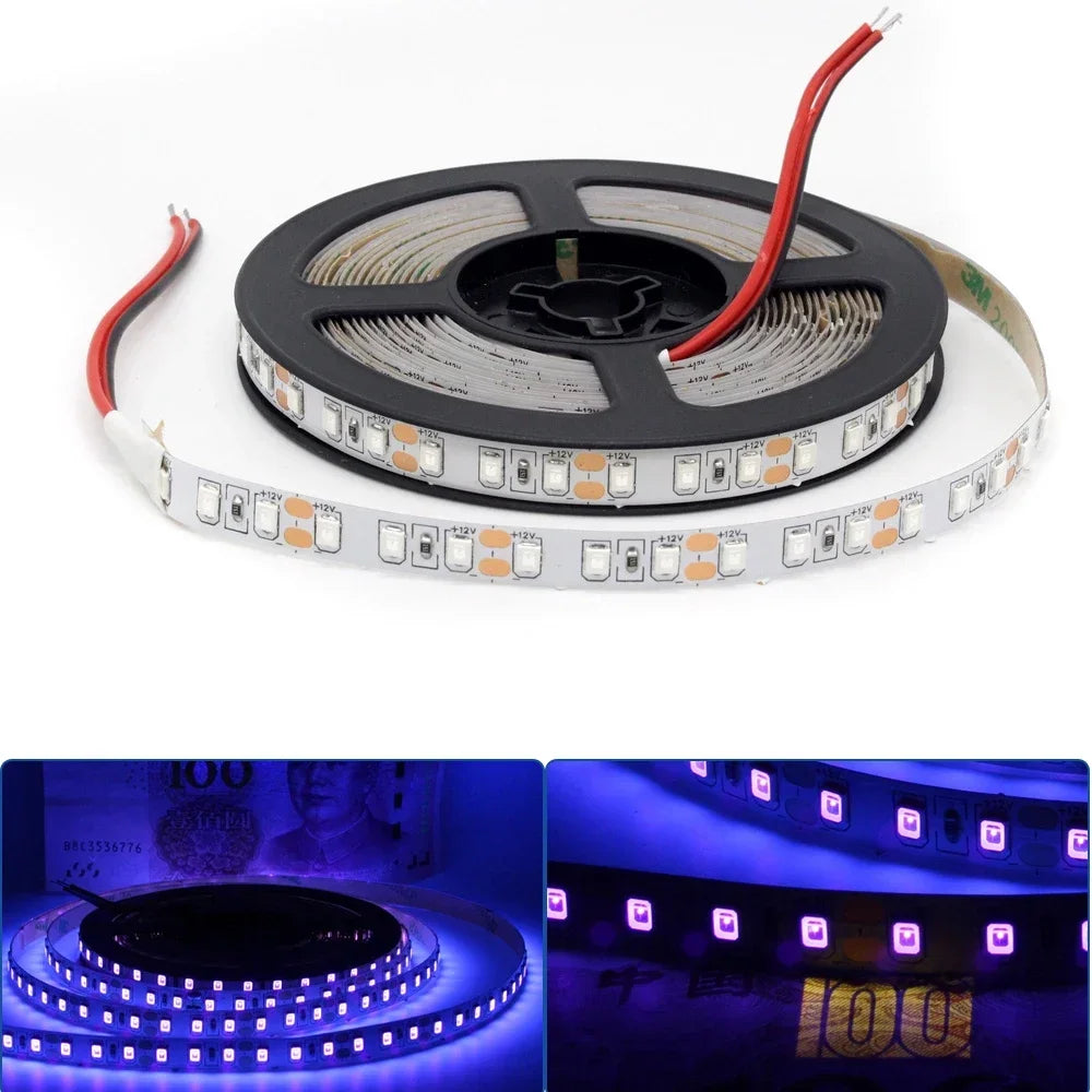 ruban led bleu 120 led 60 led moderne 50000h uv smd 12v led carrés