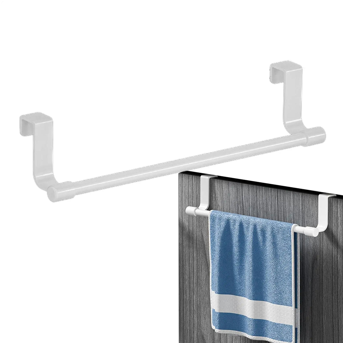 porte serviettes mural acier inoxydable noir blanc moderne clips cuisine maison appartement