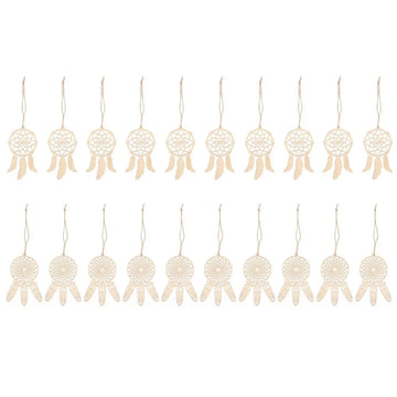 décoration murale dreamcatchers bois naturel traditionnel crochet plumes cordelettes artisanat ornement suspendre kit