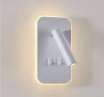 lampe murale moderne led 8w 5w blanc noir carrée ronde interrupteur électrique