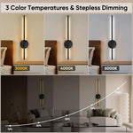 Lampes murales LED modernes rechargeables USB variante luminosité couleurs noir or