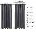 rideaux gris opaques modernes polyester 84x46 84x61 84x76 84x91 cm