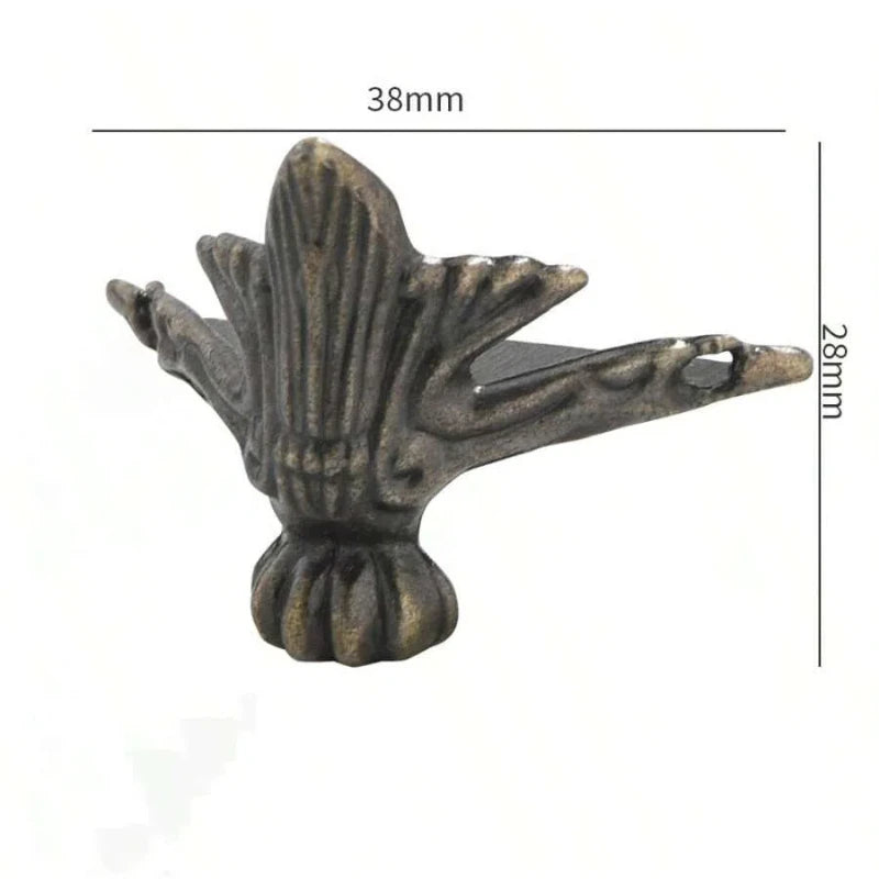 pieds boîte décoratifs bronze vieilli floral classique vintage ornementé fixations lot