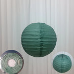 lanternes papier rondes vert menthe mariage anniversaire noel decoration festiveSuspension fil (corde)