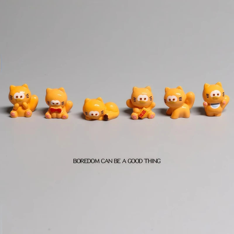 figurines chat garfield résine ornement décoration chambre jouet collection animal stylisé mignon minimaliste