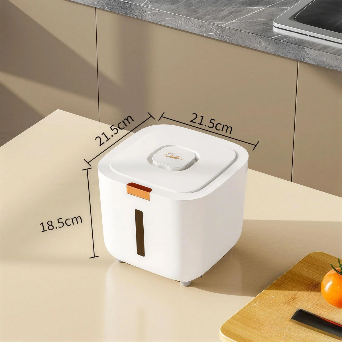 boîte conservation alimentaire blanche anti insectes hermétique 5kg 10kg moderne