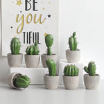 décoration intérieure cactus artificiel vert moderne pot gravier salon 11.1cm