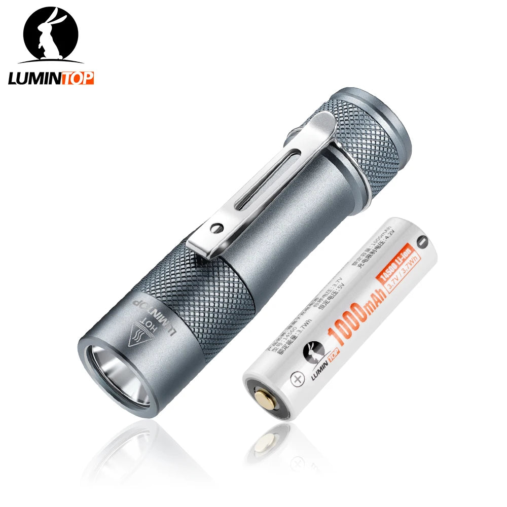 lampe torche vert olive noir argent texture antidérapante clip modernisée compacte