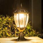 lampe solaire dorée led transparente classique extérieure étanche jardin moderne