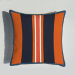 coussin decoratif velours orange motif cheval moderne bord doré 45x45cm sofa decoration