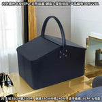 boîte maquillage simili cuir rouge marron noir bleu classique poignée portable organisateur utilitaire