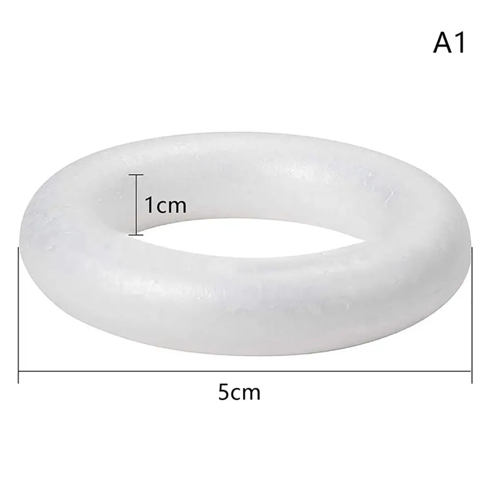 anneau mousse polystyrène blanc durable décoration mariage 10cm 12cm 15cm 20cm 5cm 7cm 8cm