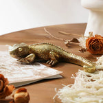 décoration murale reptile doré brillante artificielle réaliste intérieur extérieur suspension farmhouse chambre