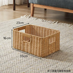 panier rangement rotin marron clair rustique salle bain salon