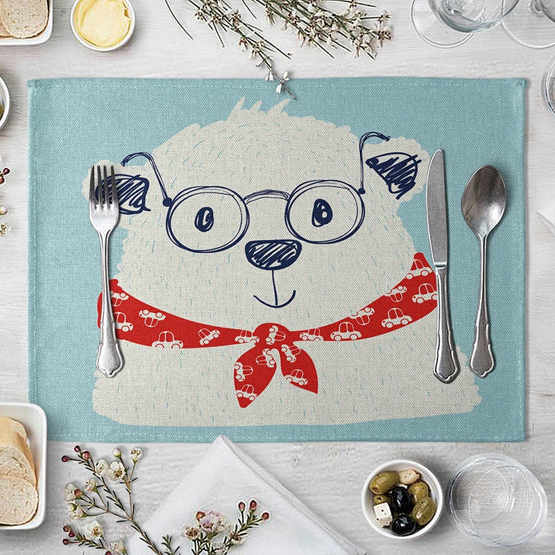 tapis table enfant dessin animé animaux motifs floraux GOOD NIGHT sweet princess table manger