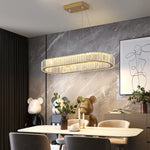 suspension lumineuse moderne strass cristal transparent doré minimaliste led commandes distantes