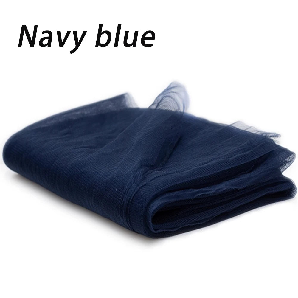 tulle fin bleu clair rose noir gaze blanche élégant délicat translucide bricolage robe coiffure