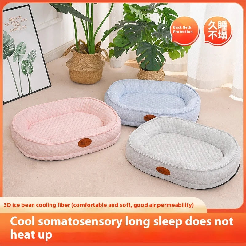 nid animal compagnie coton bleu rose gris plaid confortable moderne refroidissement zipperTailleMXL