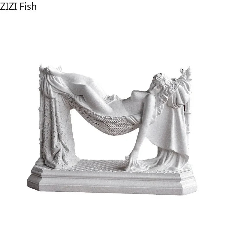 statue déesse vénus résine art classique figurine femme nue pose antique decoration