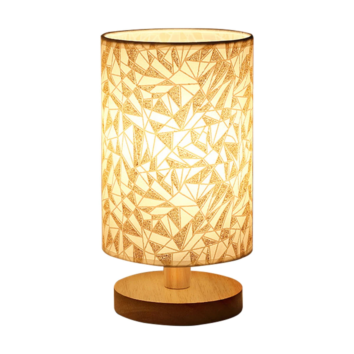 lampe table led usb moderne minimaliste abatjour tissu opaque bois clair chambre coucher