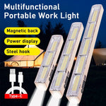 lampe travail led rechargeable aimant noir moderne multifonctionnelle 400w ip66 étanche usb