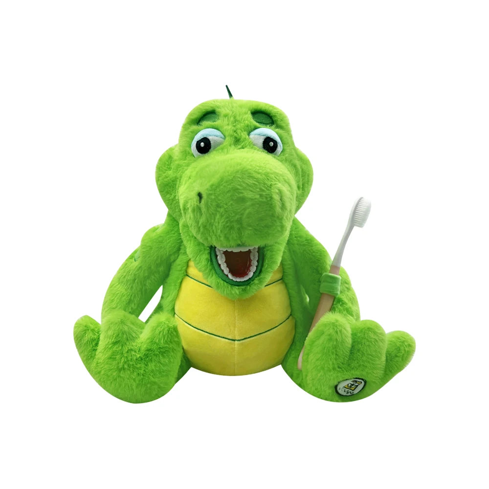 jouets peluche animaux tigre girafe lion dents brossage éducation cadeaux doux imitation dentistes