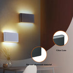 applique murale led moderne minimaliste blanc gris foncé 90x115x28 90x175x28 watts