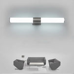 lampe murale led moderne blanc clips magnétiques éclairage salle bain 250mm 400mm 550mm aluminium