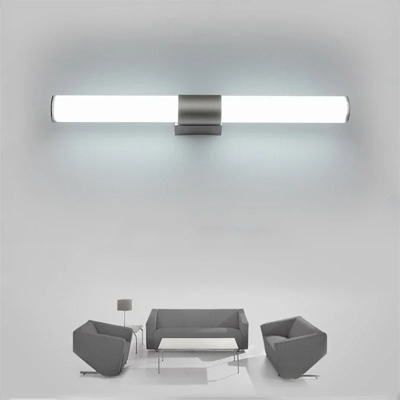 lampe murale led moderne blanc clips magnétiques éclairage salle bain 250mm 400mm 550mm aluminium