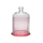 cloches verre moderne argenté violet rose vert transparentes