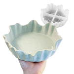 moule silicone bougie résine décoration ondulée transparent blanc rose bleu clair moderne organique