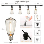 guirlande lumineuse extérieure led noir ampoules transparentes forme bouteille vintage industrielle