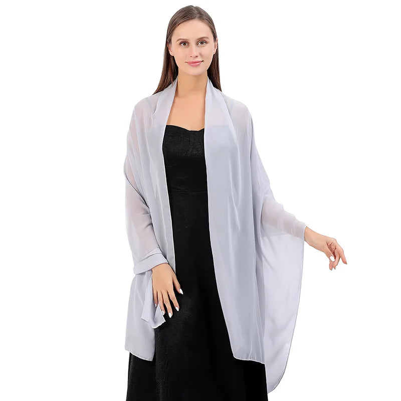 écharpe soie polyester solide rouge bordeaux rose clair beige gris jaune violet moderne