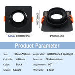 supports lampe led blanc noir clips modernes gu10 gu5.3 carré rond câble électrique