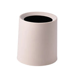 petite poubelle cuisine ronde plastique blanc noir motif cerf lettre minimaliste