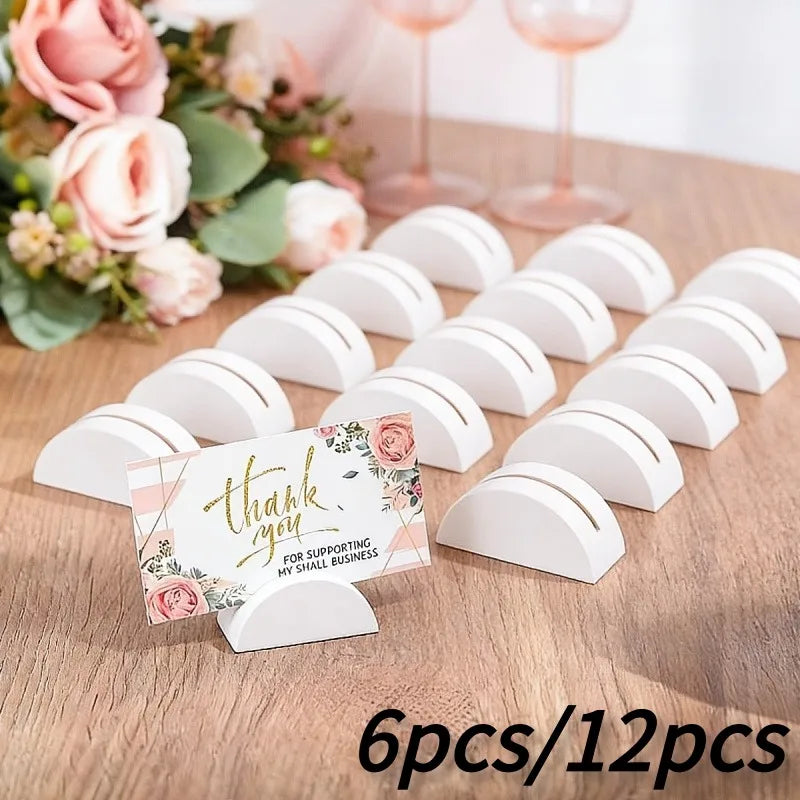 supports cartes blancs demi ronds élégants événements mariage anniversaire diplômes remerciements modernes