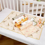 tapis bébé animaux mignons oiseaux lapins koalas 70cm 50cm polyester beige clair imperméable réutilisable