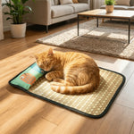tapis rafraîchissant animal compagnie tissé géométrique moderne imperméable antidérapant oreiller sol chiens