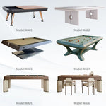 table billard transformable table manger ping pong 7ft 8ft 9ft ardoise bois cuir modernes