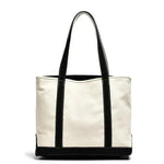 sac main moderne toile brodé doux poignées détachables blanc bleu marron vert rose