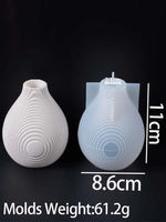 vases decoratifs silicone motifs concentriques gris blanc moderne minimaliste
