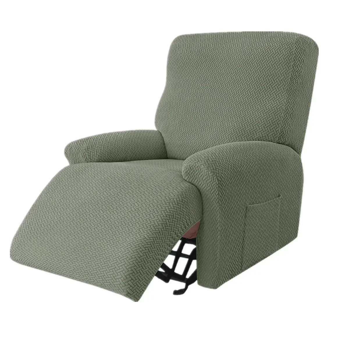 Housse fauteuil gris tissu motifs adhésif moderne poche lavage machine Jacquard