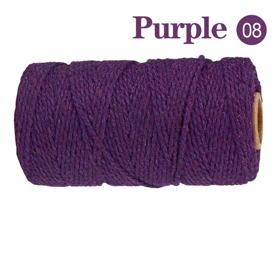 fil coton multicolore texturé naturel 100m 2mm enduit crafts sacs vêtements textiles maison