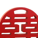 décorations traditionnelles mariage chinois caractères heureux rouge lisses sculptées