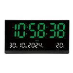 grande horloge murale digitale moderne horaire calendrier température réveil couleur noir rouge bleu blanc