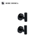 accessoires salle bain noir moderne porte serviettes papier toilette porte robe porte savon tasse