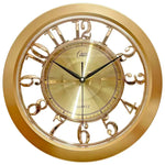 horloge murale quartz transparente classique noir doré argenté chiffres romains cadran quadrillé sans fixation