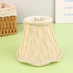 abat jour tissu floral beige marron bleu classique décoration maison DIY