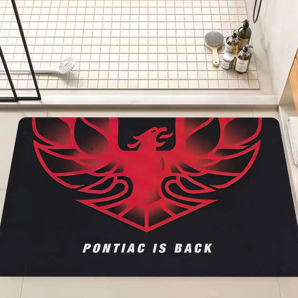 tapis moderne noir phoenix antidérapant graphique passepartout salon chambre 60x90cm
