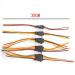 connecteurs led jst broches noir cables colorés 10 paires pragmatiques